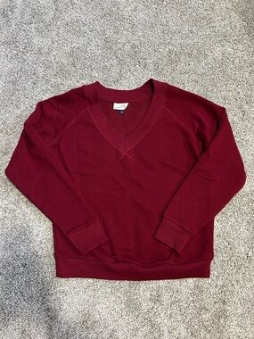 Universal Thread Deep Red V-Neck Sweatshirt